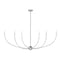Z-Lite Shannon Chandelier, 6-Light, 62 In.W x 25.75 In.H, Brushed Nickel/white 3040-62BN - alternate 3